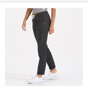Women’s Vuori charcoal rip stop pants size large.